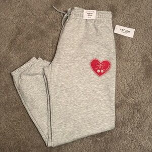 NWT refuge Size Large Women’s Everyday Joggers with Cherry print
